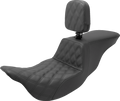 SADDLEMEN Tour Step Up Seat - Rider Backrest - Rider Lattice Stitch - FL '08-'22 808-07B-192BR