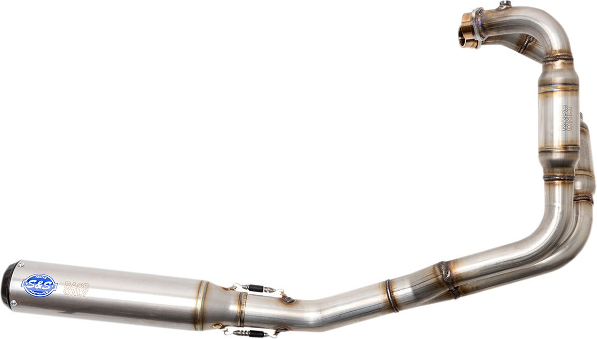 S&S CYCLE Qualifier 2:1 Exhaust System - Stainless Steel Royal Enfield 2019-2021 Race Only 550-1031