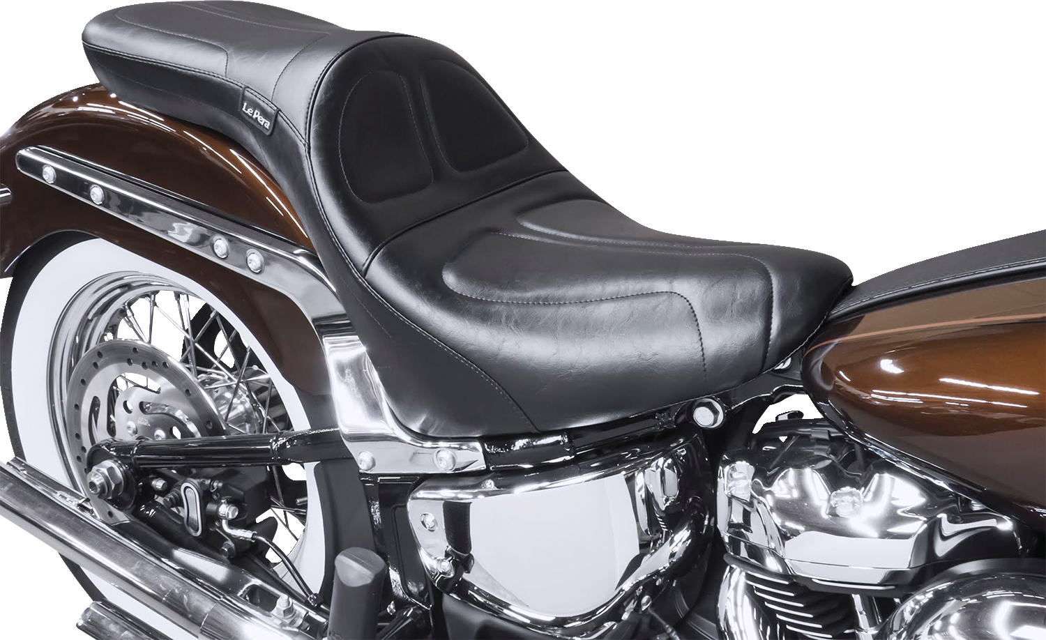 LE PERA Maverick Seat - Stitched - Black - FXLR/FLSB '18-'22 LYR-910