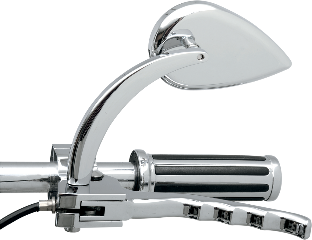 DRAG SPECIALTIES Mirror - Tear Drop - Chrome - Long Stem 0640-0387
