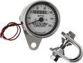 DRAG SPECIALTIES 2.4" MPH Mini LED Mechanical Speedometer/Indicators - Chrome Housing - White Face - 2:1 21-6825DS1-BX15