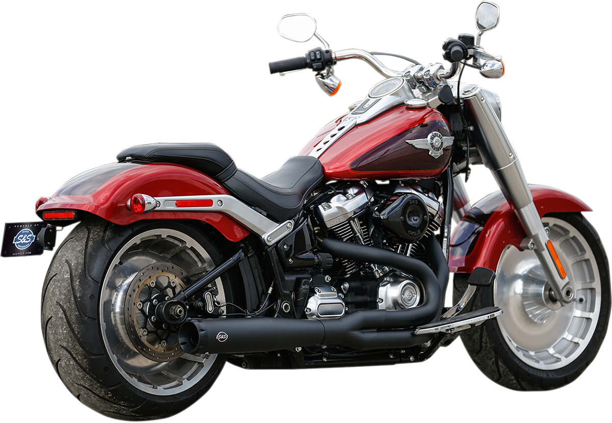 S&S CYCLE 2:1 50 State Exhaust for M8 Softail - Black 550-0846B