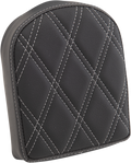 DRAG SPECIALTIES Sissy Bar Pad - Double Diamond - Silver - 7" 0822-0444