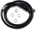 DRAG SPECIALTIES Brake Line - Front - +8" - Black - XL 614760-8BLK