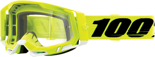 100% Racecraft 2 Goggles - Fluo Yellow - Clear 50009-00004