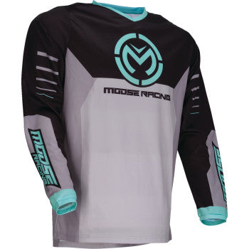 MOOSE RACING Qualifier® Jersey - Gray/Teal - Small 2910-8183