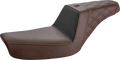 SADDLEMEN Unknown Industries Seat - Front Carbon Fiber/Black Gripper Lumbar/Rear Lattice Stitch - Dyna UN96-04-173BR