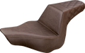 SADDLEMEN Step-Up Seat - Rear Lattice Stitch - Brown - FXSB 813-27-173BR