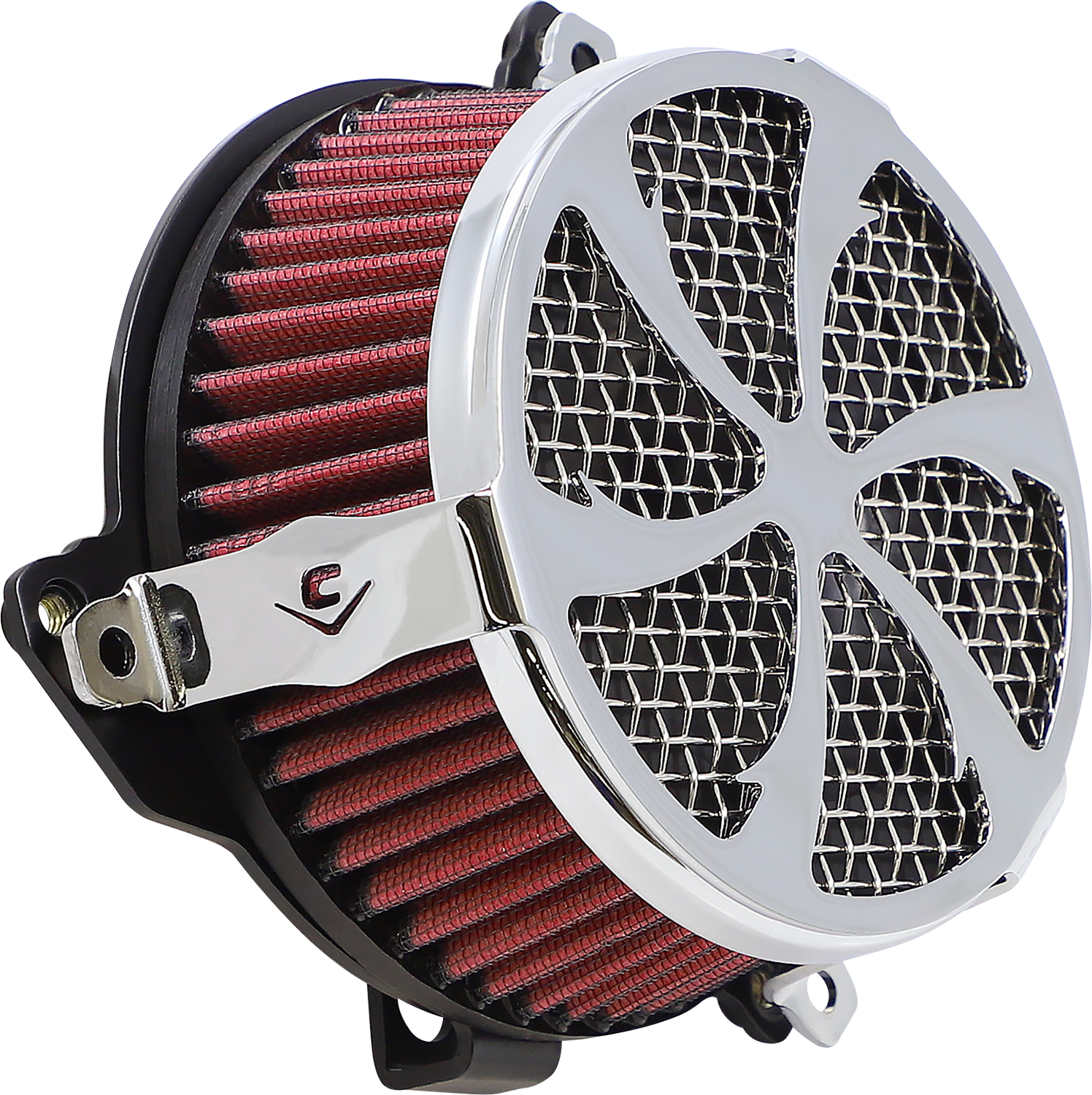 COBRA Air Filter - Swept - XL - Chrome 606-0103-01-SB