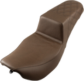 SADDLEMEN Step-Up Seat - Rear Lattice Stitch - Brown 897-06-173BR