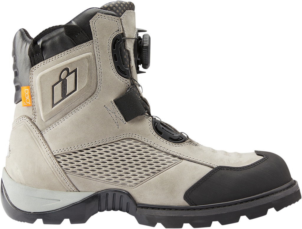 ICON Stormhawk Boots - Gray - Size 10.5 3403-1179