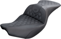 SADDLEMEN Roadsofa Seat - Full Lattice Stitch - Black - Indian I14-07-182