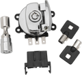 DRAG SPECIALTIES Side Hinge Ignition Switch with Fork Lock - Chrome 21-0209K