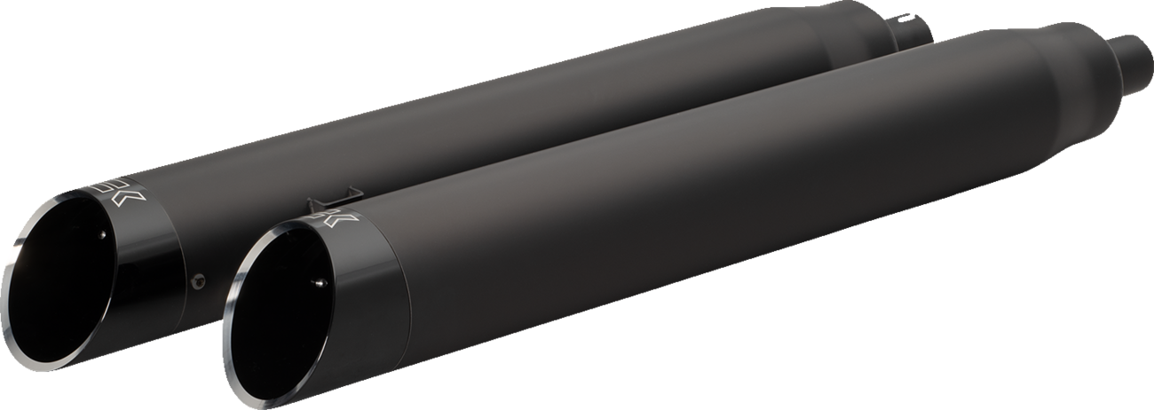 KHROME WERKS 4-1/2" War Hammer Mufflers - Black 202235