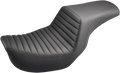 SADDLEMEN Step-Up Seat - Front Tuck-n-Roll - Black - Dyna 804-04-171