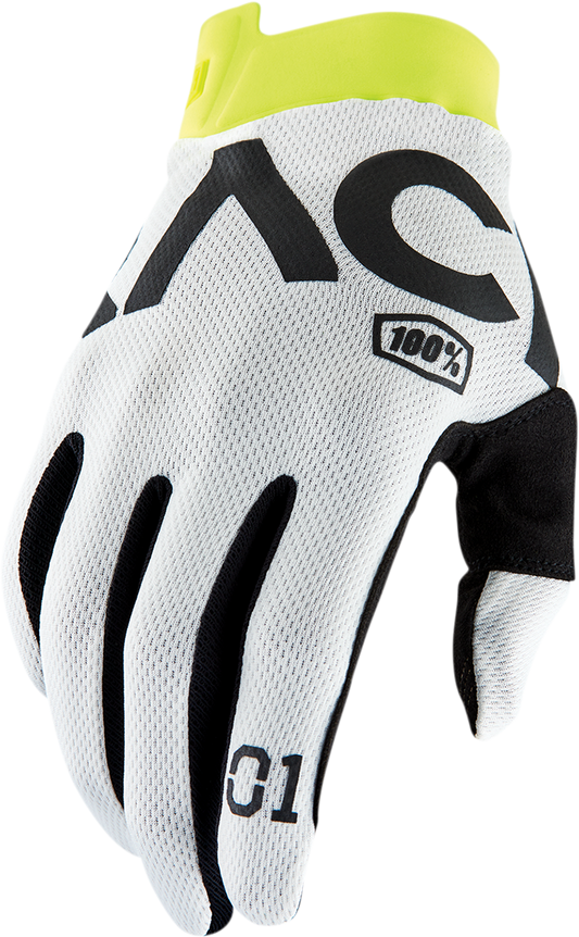 100% Racr iTrack Gloves - White - Small 10015-010-10