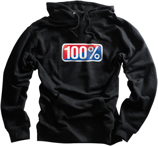 100% Classic Hoodie - Black - Small 20029-00030