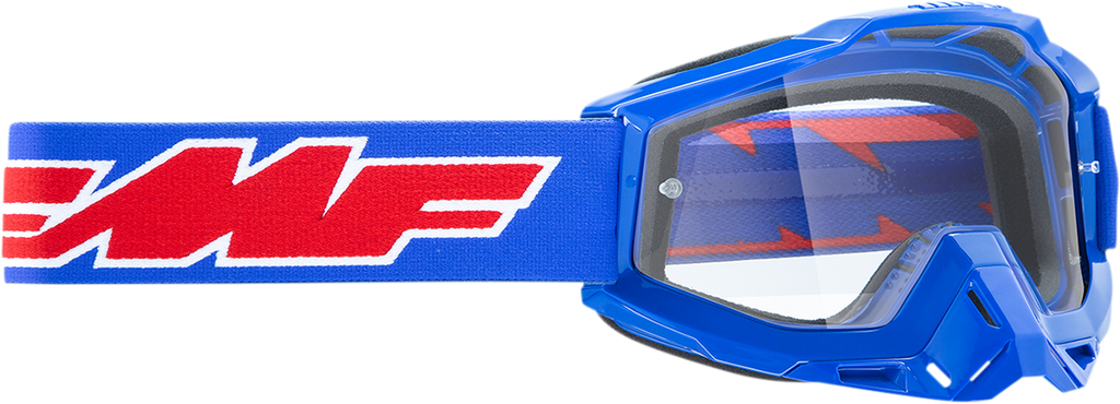 FMF Youth PowerBomb Goggles - Rocket - Blue - Clear F-50047-00002 2601-2994