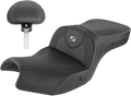 SADDLEMEN Heated Roadsofa Seat - Carbon Fiber - Includes Backrest - Black - Indian I20-06-185BRHCT