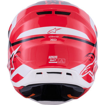 ALPINESTARS SM7 Helmet - Deed - Gloss Red/Black/White - XL 8302426-3139-XL
