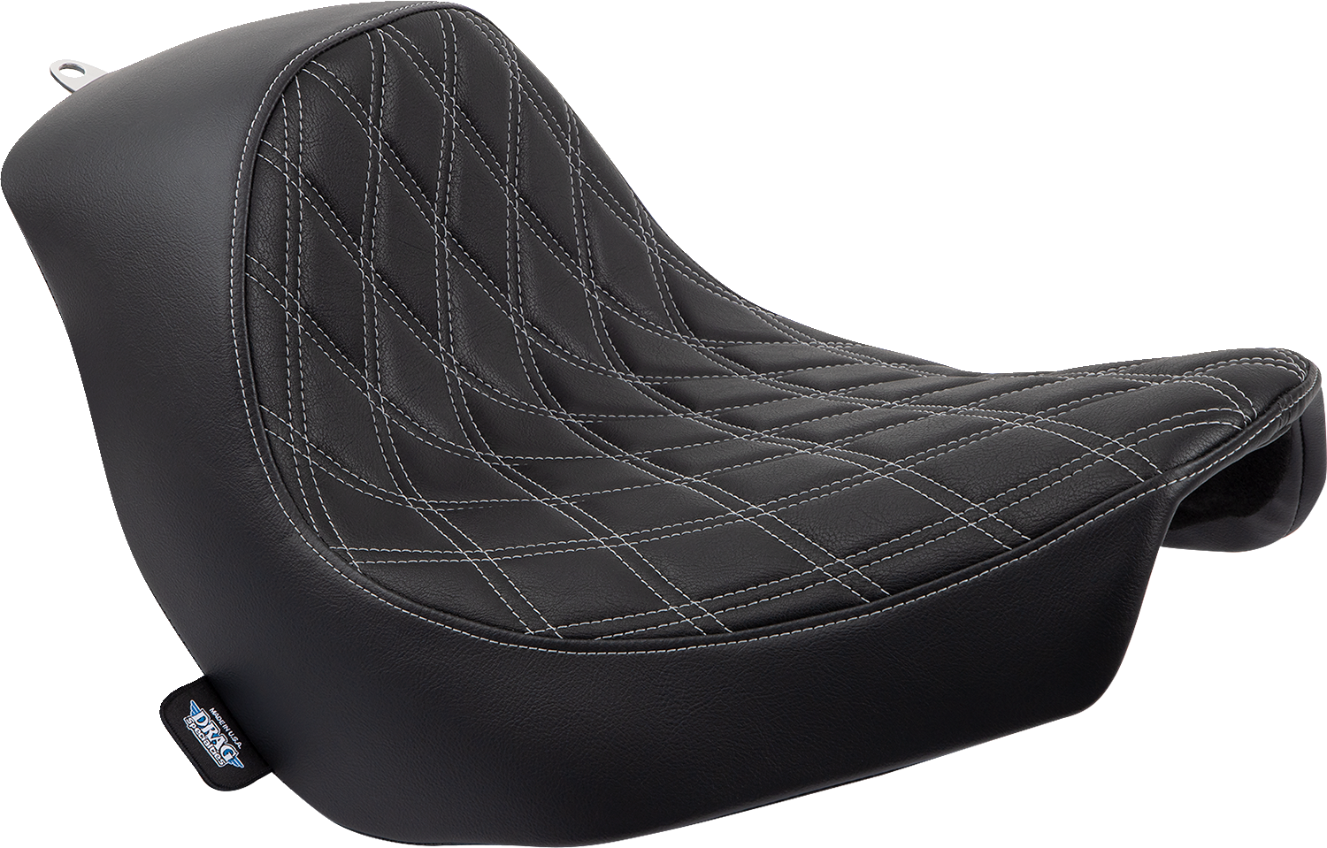 DRAG SPECIALTIES Solo Seat - Double Diamond - Silver Stitching - '18-'22 FL 0802-1514