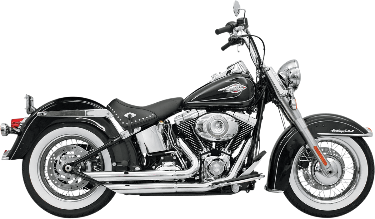 BASSANI XHAUST FireFlight Exhaust - Chrome - Softail 12113B