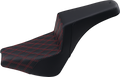 SADDLEMEN Step-Up Seat - Front Lattice Stitch/With Red Stitching - Black 818-30-172RD