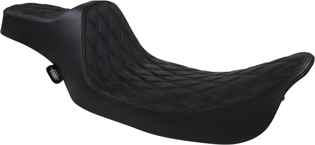DRAG SPECIALTIES Extended Reach Predator III Seat - Double Diamond - Black NOT A 2-UP SEAT 8011369