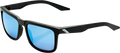 100% Blake Sunglasses - Matte Black - HiPER Blue Mirror 60028-00001