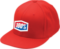 100% Official Flexfit® Hat - Red - Small/Medium 20043-00004