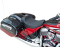 DRAG SPECIALTIES Solo Seat - Double Diamond - Silver Stitching - '14-'22 Indian 0810-2268