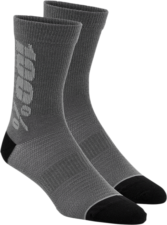 100% Rythym Socks - Charcoal/Gray - Large/XL 24006-457-18