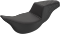 SADDLEMEN Step-Up Seat - Extended Reach - Rear Lattice Stitch - Black - FL '08-'23 808-07B-173E