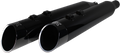 KHROME WERKS 4-1/2" HP-Plus Slip-On Mufflers - Obsidian Edge 202645