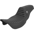 SADDLEMEN Pro Series SDC Performance Seat - w/o Backrest - Tuck-n-Roll/Carbon Fiber - Gripper - FL '08-'23 SC80807T