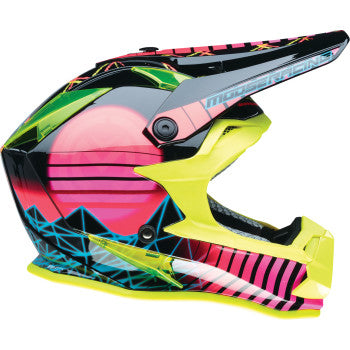 MOOSE RACING Youth F.I. Helmet - Vaporwave - MIPS® - Black/Pink/Yellow - Small 0111-1614