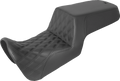 SADDLEMEN Step Up Seat - Front Lattice Stitch/Rear Smooth - Black 821-34-172