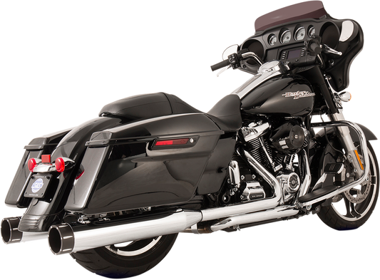 S&S CYCLE El Dorado Dual Exhaust System - Chrome - Black Tracer 550-0701C