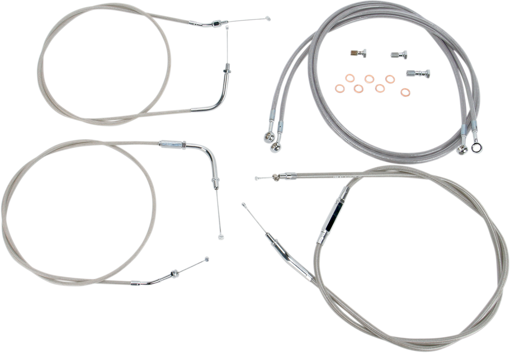 BARON Cable Line Kit - 15" - 17" - '99 - '03 Roadstar - Stainless Steel BA-8021KT-16