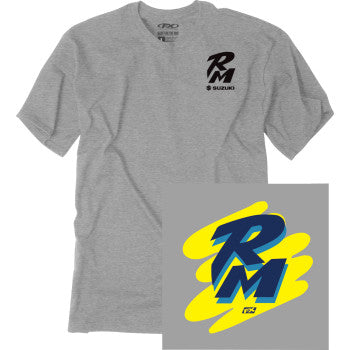FACTORY EFFEX Suzuki Retro RM T-Shirt - Heather Gray - Large 28-87414