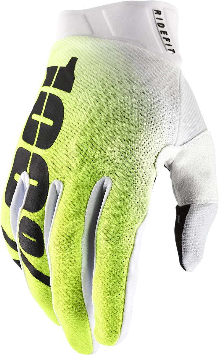 100% Ridefit Gloves - Korpo Yellow - Large 10010-00017