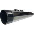 BASSANI XHAUST 4-1/2" Slip-On Mufflers - Chrome with Black End Cap - Twin Cam Touring 09-16  1F744
