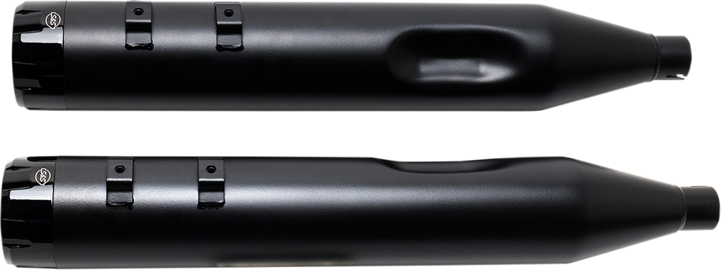S&S CYCLE 4.5" Mufflers - Black with Black Thruster NOW HAVE ALL BLK END CAPS 550-0621