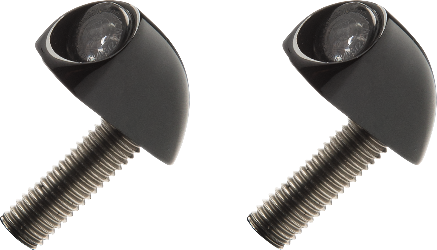 KODLIN MOTORCYCLE 3-1 Bullet Rear Indicator Lights - Smooth - Black K68463