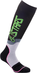 ALPINESTARS MX Plus-2 Socks - Black/Green/Neon/Pink Fluorescent - Large 4701920-1669-L