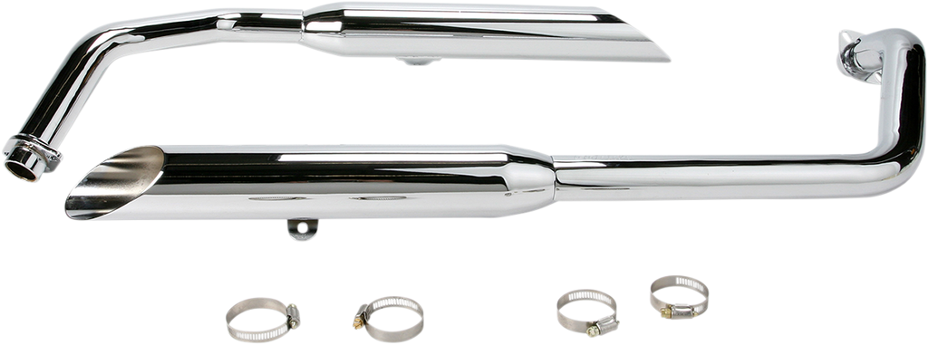 COBRA Classic Slashcut Exhaust - Chrome - Shadow Spirit 1374SC