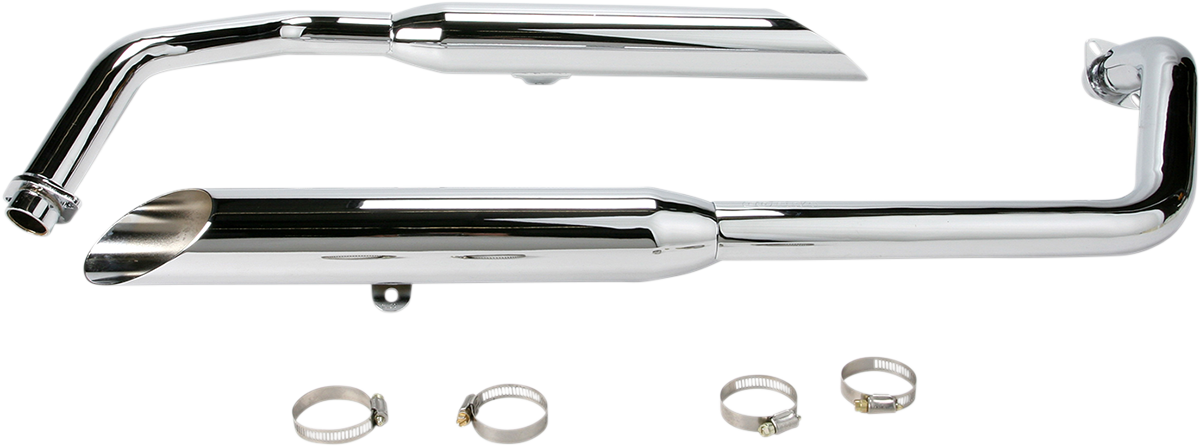 COBRA Classic Slashcut Exhaust - Chrome - Shadow Spirit 1374SC