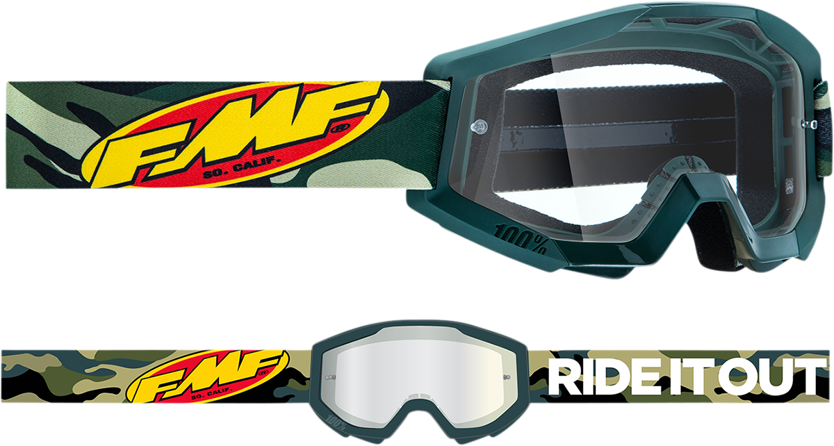 FMF PowerCore Goggles - Assault - Camo - Clear F-50050-00001 2601-3006