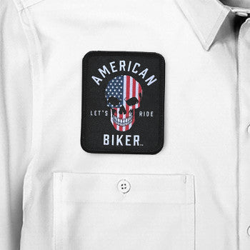 American Biker Biker Sam Lightweight Shirt - Red/White/Blue - Small ABBRWBSAM13ST74WHSR