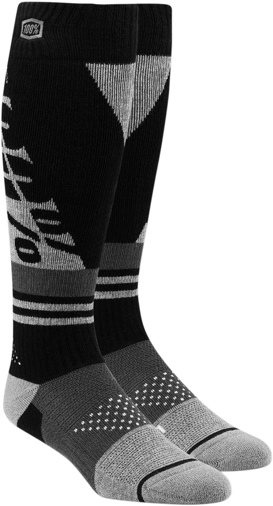 100% Youth Torque Socks - Black/Gray - Large/XL 24107-057-18